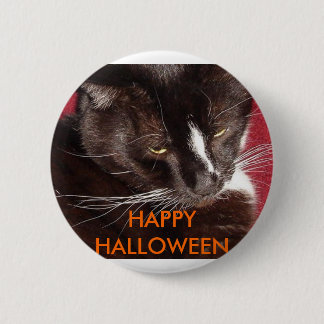 CHAPA REDONDA DE 5 CM CAT DE HALLOWEEN