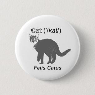 Chapa Redonda De 5 Cm Cat Felis Catus