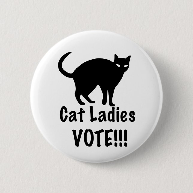 Chapa Redonda De 5 Cm Cat Ladies Vote (Anverso)