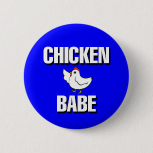 Chapa Redonda De 5 Cm Catagoria de Chicken Babe Jeopardy - Los Chicas do