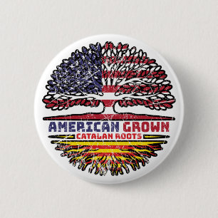 Chapa Redonda De 5 Cm Catalonia Catalana Estados Unidos Estados Unidos