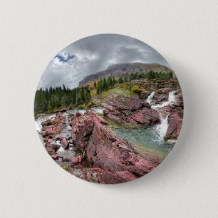 Chapa Redonda De 5 Cm Cataratas Redrock - Parque nacional Glacier