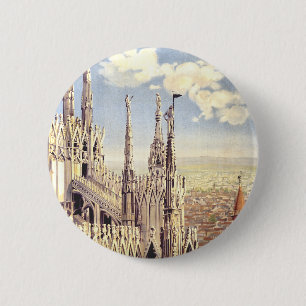 Chapa Redonda De 5 Cm Catedral de la Natividad de Santa María de Milán D