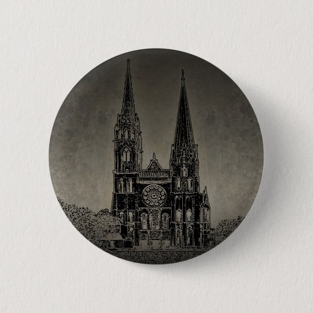 Chapa Redonda De 5 Cm Catedral de Santa María (Anverso)