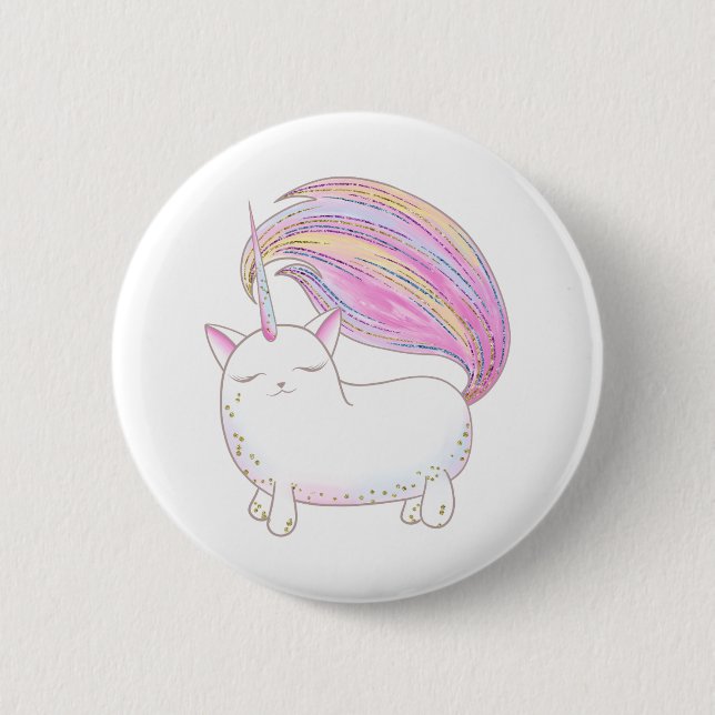 Chapa Redonda De 5 Cm Caticorn (Anverso)