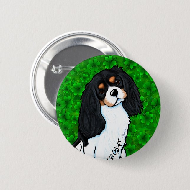 Chapa Redonda De 5 Cm Cavalier King Charles Spaniel (Anverso y reverso)