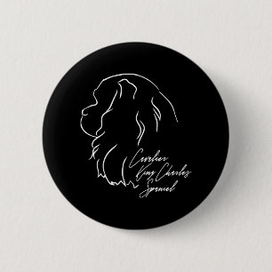Chapa Redonda De 5 Cm Cavalier King Charles Spaniel Perro madre del perr