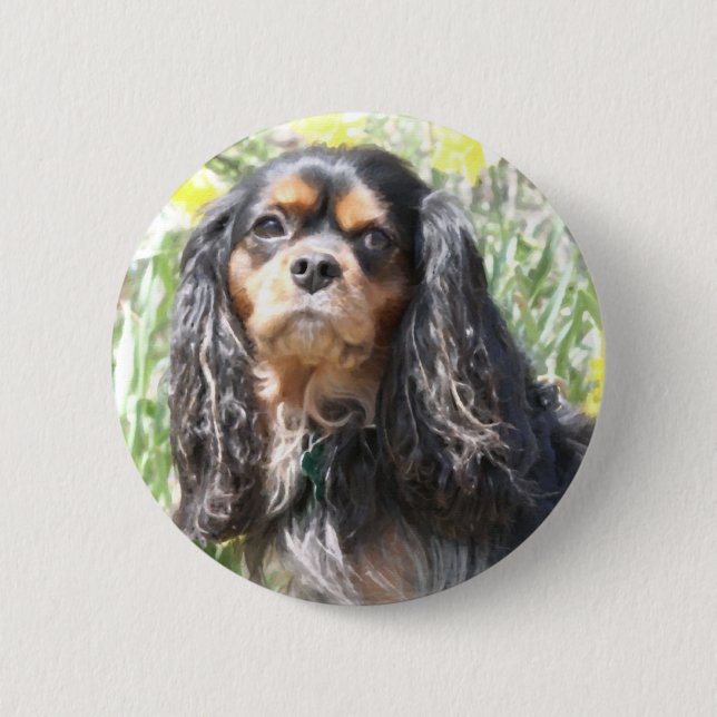 Chapa Redonda De 5 Cm Cavalier King Charles Spaniel Pintado (Anverso)