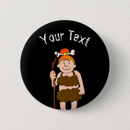 Chapa Redonda De 5 Cm Cave Woman