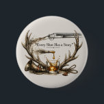 Chapa Redonda De 5 Cm Caza<br><div class="desc">Celebre el verdadero espíritu de la caza con este diseño único y artístico de vaso de whisky de B.T. ART.</div>
