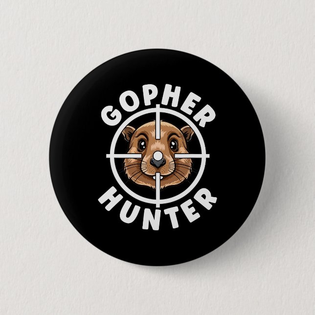 Chapa Redonda De 5 Cm Caza de Trampa de Gopher Hunter Crosshens (Anverso)