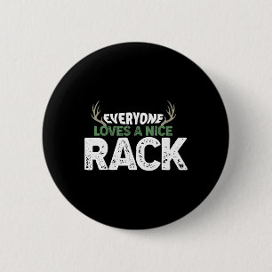 Chapa Redonda De 5 Cm Caza Divertida Bonito Rack Cuerno Cazador de Cierv