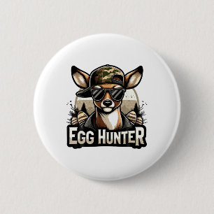 Chapa Redonda De 5 Cm Cazador De Huevos Ciervo Buck Byckward Gorra Caza