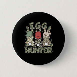 Chapa Redonda De 5 Cm Cazador de huevos ciervo camuflaje gorra caza de v