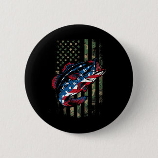 Chapa Redonda De 5 Cm Cazando Camuflaje Bandera Patriótica De Usa