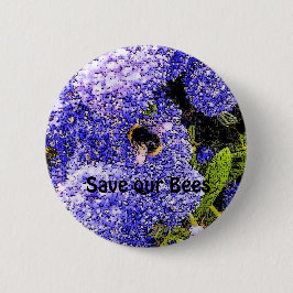 Chapa Redonda De 5 Cm Ceanothus Flowers Bee