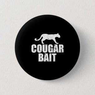 Chapa Redonda De 5 Cm Cebado de Puma Regalo Divertido Caza de Puma Pesca