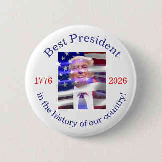 Chapa Redonda De 5 Cm Celebra América 250 y el presidente Trump #22