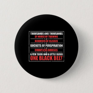 Chapa Redonda De 5 Cm Celebración de Cinturón Negro Inspirador Karate Ar