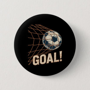 Chapa Redonda De 5 Cm Celebración de gol de fútbol vintage de fútbol Byl