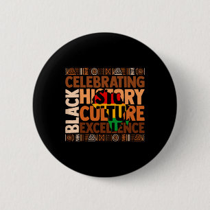 Chapa Redonda De 5 Cm Celebración de la cultura de la historia negra Exc