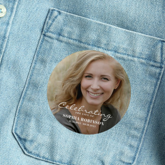 Chapa Redonda De 5 Cm Celebración de la memoria de la vida