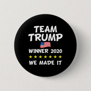 Chapa Redonda De 5 Cm Celebración de la victoria del presidente Trump en