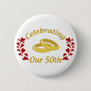 Chapa Redonda De 5 Cm Celebración de nuestro 50.o