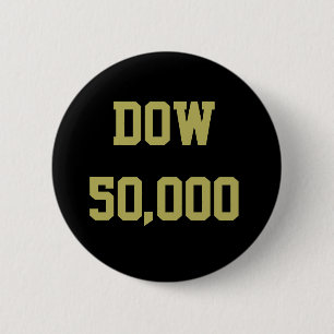 Chapa Redonda De 5 Cm Celebración del mercado de valores de Dow 50.000