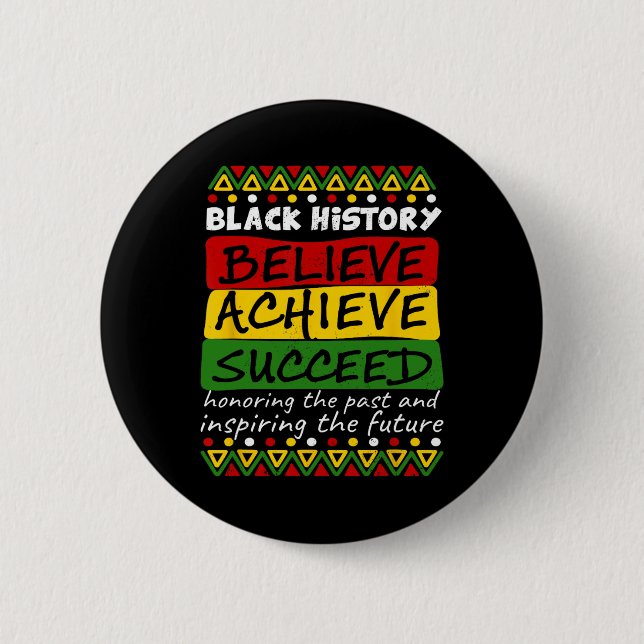 Chapa Redonda De 5 Cm Celebración del Mes de la Historia Negra Afroameri (Anverso)