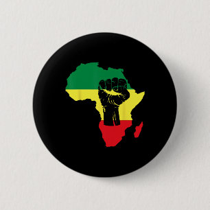 Chapa Redonda De 5 Cm Celebración del Mes de la Historia Negra Mapa Afri