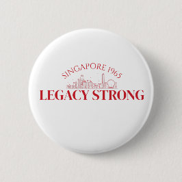 Chapa Redonda De 5 Cm Celebración Majulah Singapur