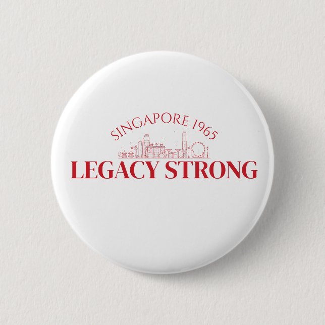Chapa Redonda De 5 Cm Celebración Majulah Singapur (Anverso)