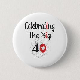 Chapa Redonda De 5 Cm Celebrando 40