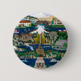 Chapa Redonda De 5 Cm Celebrando el desfiladero del río Columbia
