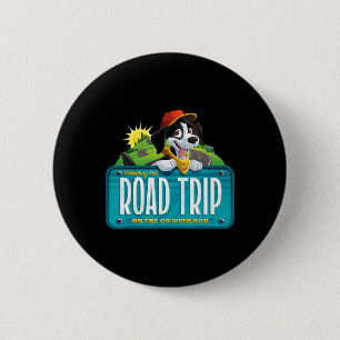 Chapa Redonda De 5 Cm Celebrando el viaje por carretera de los niños sob