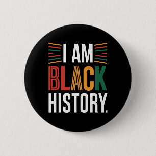 Chapa Redonda De 5 Cm Celebrar el Mes de la Historia Negra Afroamericano