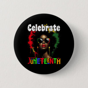 Chapa Redonda De 5 Cm Celebrar el suceso de las Camisas Africanas Negras