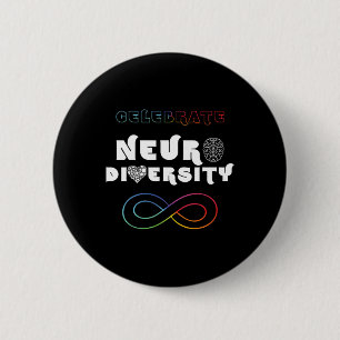 Chapa Redonda De 5 Cm Celebrar la neurodiversidad el autismo con infinit