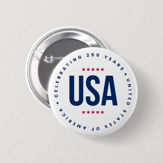 Chapa Redonda De 5 Cm Celebrating 250 Years  (Anverso y reverso)