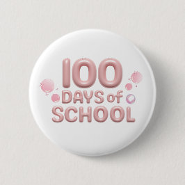 Chapa Redonda De 5 Cm Celebration 100 Days of School Button