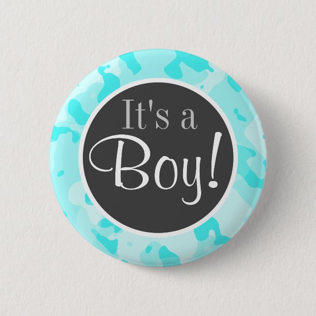 Chapa Redonda De 5 Cm Celeste Camo; Camouflage (Anverso)