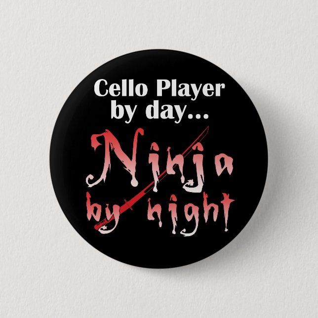 Chapa Redonda De 5 Cm Cello Ninja (Anverso)