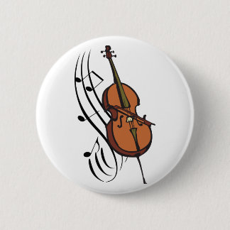 Chapa Redonda De 5 Cm Cello y música