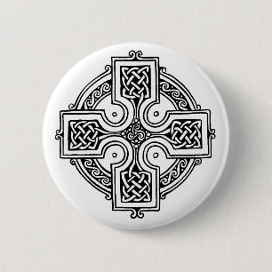 Chapa Redonda De 5 Cm Celtic cross pattern
