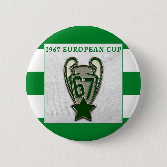 CHAPA REDONDA DE 5 CM CELTIC ECW 67 PIN BADGE TROPHY DESIGN (Anverso)