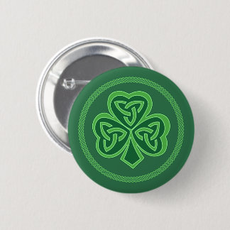 Chapa Redonda De 5 Cm Celtic Knot Shamrock