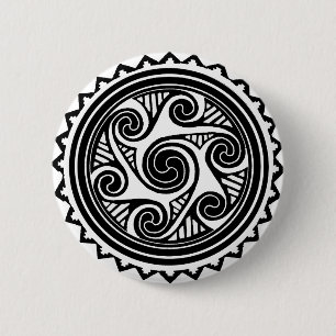 Chapa Redonda De 5 Cm Celtic Triskele