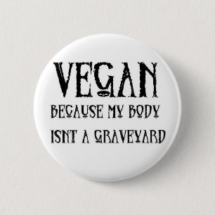 Chapa Redonda De 5 Cm Cementerio del vegano