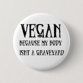 Chapa Redonda De 5 Cm Cementerio del vegano